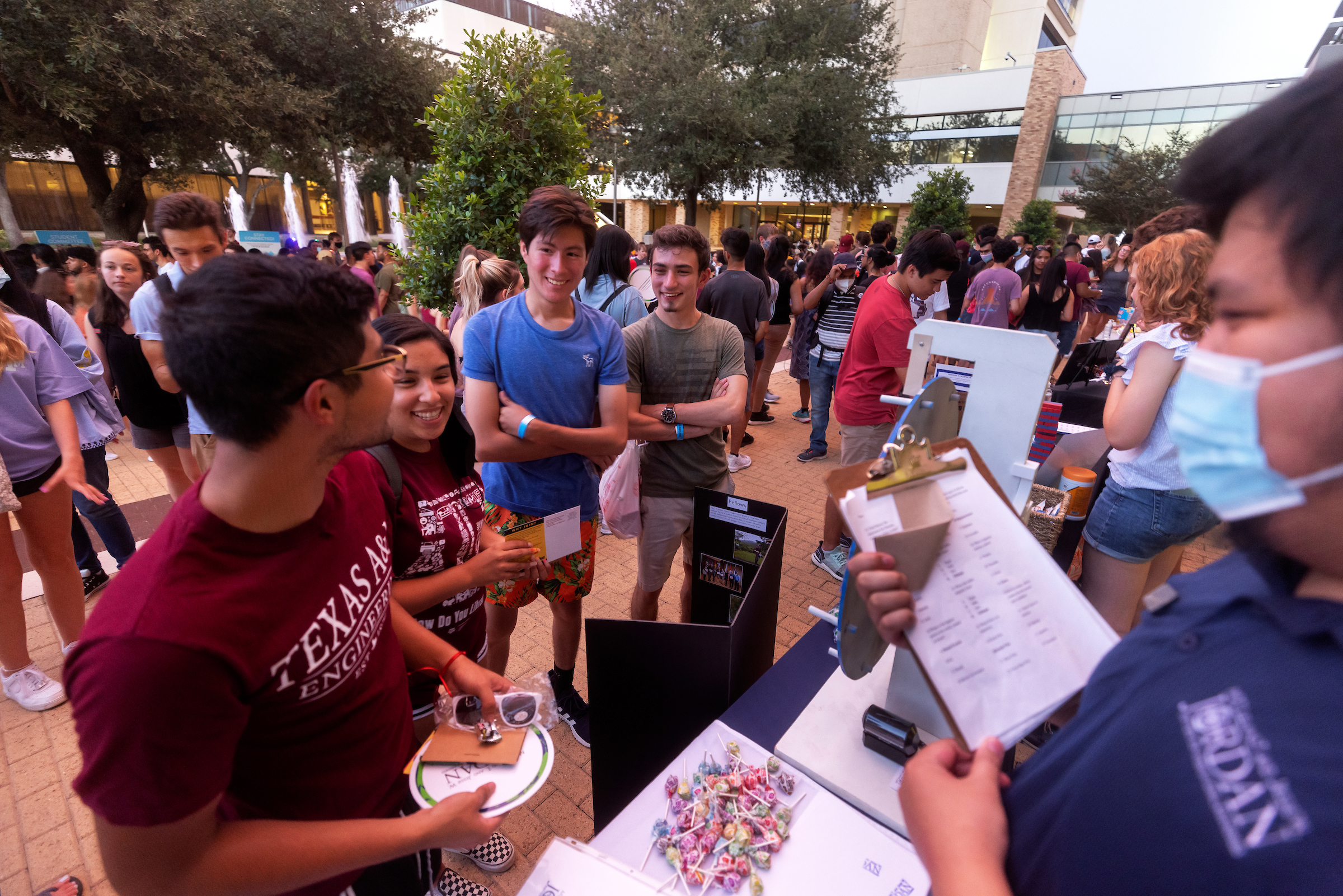 Large crowd of students enjoying an even during Howdy Week on the Texas A&M campus